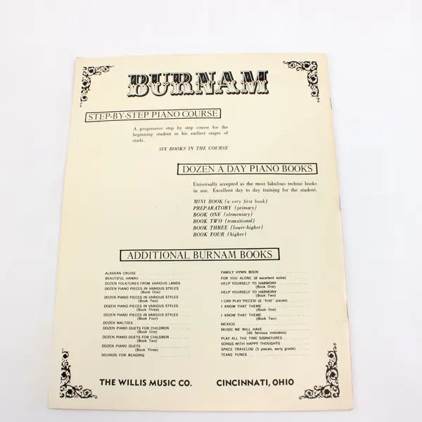 A Dozen a Day Technical Exercises Edna-Mae Burnam WMCo. 10015 Willis Music