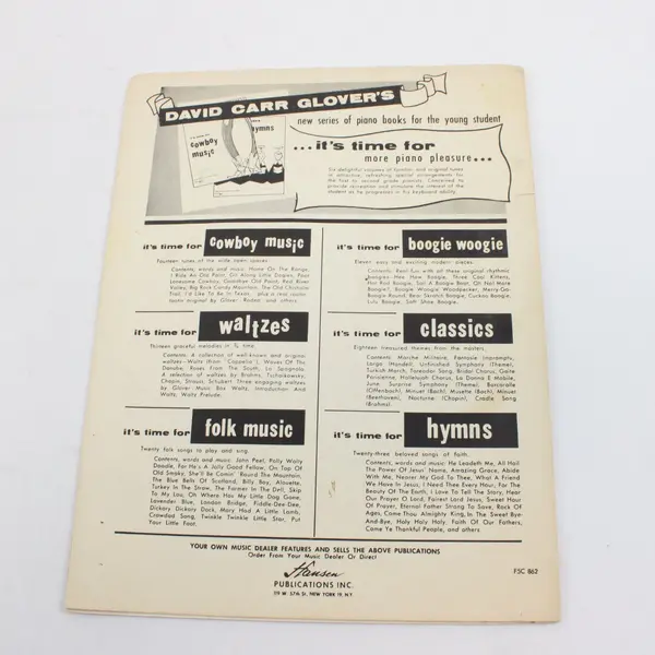 Walt Disney's Peter Pan Easy Piano Book David Carr Glover Jr. 1951