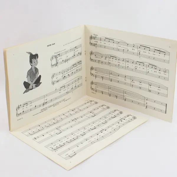 Walt Disney's Peter Pan Easy Piano Book David Carr Glover Jr. 1951