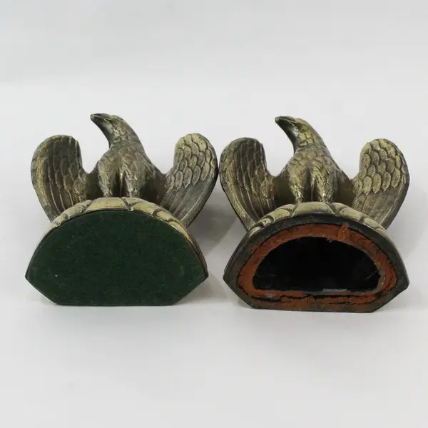 Vintage Brass Eagle Bookends Pair 