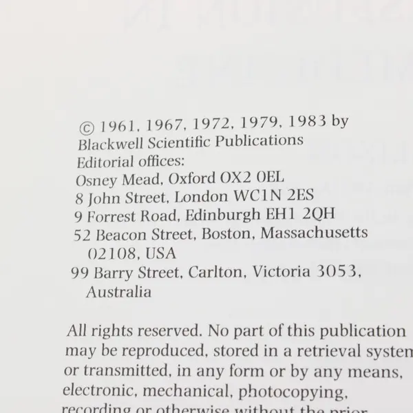 Blood Transfusion in Clinical Medicine P.L. Mollison 7th Ed 1983 Hardcover