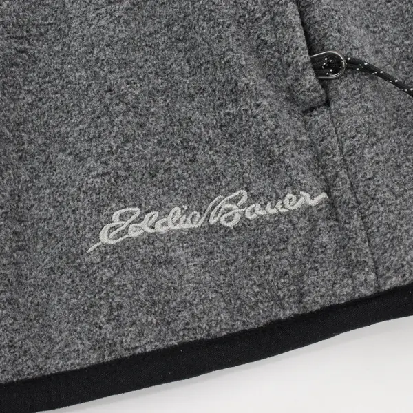 Eddie Bauer Women's XS Gray Fleece Vest Full Zip Stand Collar