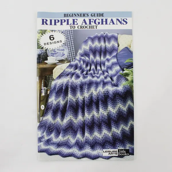 Lot of 2 Vintage Leisure Arts Ripple Afghans Crochet Books #75001