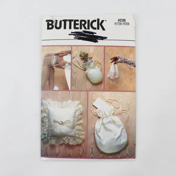 Vintage 1980s Butterick Bridal Accessories Pattern 4236 Uncut Used