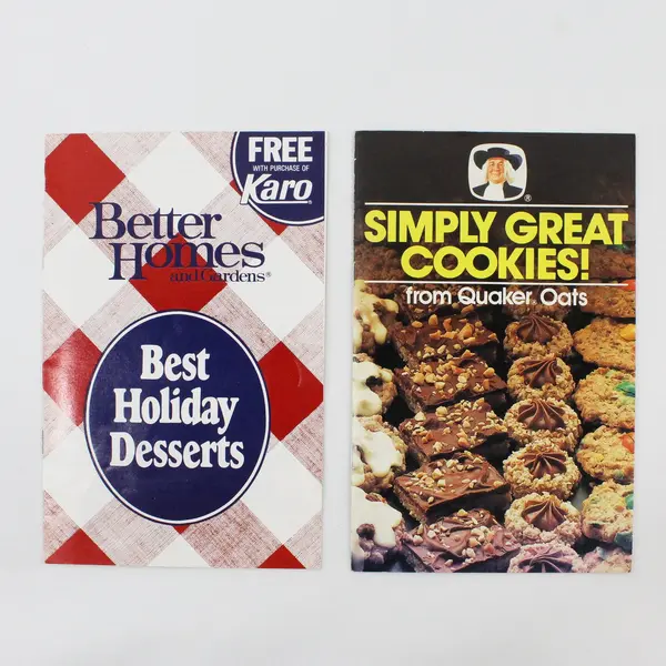 Lot of 2 VTG Dessert Recipe Booklets Quaker Oats & Better Homes and Gardens PB
