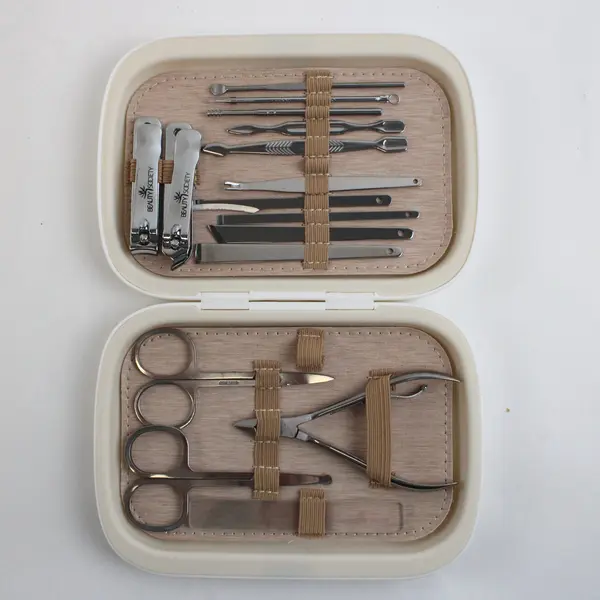 Beauty Society Nail Care Manicure Pedicure Tool Kit Case