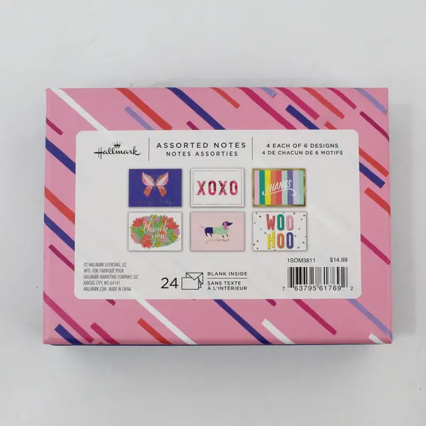 Hallmark Assorted Notes Stationery Set 23 Cards & 23 Envelopes