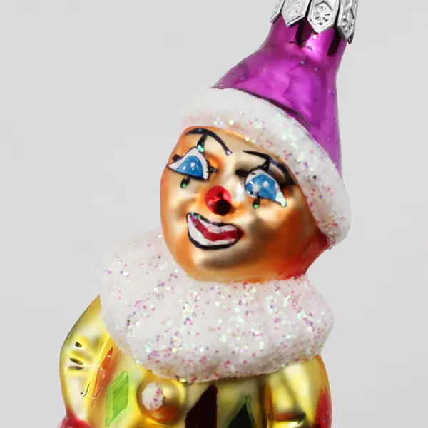 Vintage Christopher Radko Harlequin Stocking 1995 Mouth Blown Glass 4.75" 
