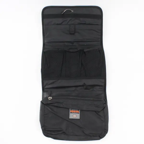 Fossil Classic Black Hanging Travel Toiletry Organizer