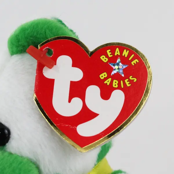 Vintage Ty Beanie Baby Clover the Bear Plush St. Patrick's Day 6 Inch