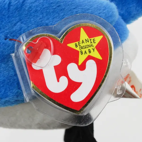 Vintage Ty Beanie Baby Rocket The Blue Jay Plush Toy