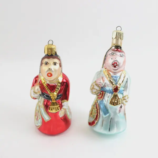 Lot of 2 VTG 1990 Christopher Radko Singing Ornaments  "Gypsy Queen" and "Diva" 