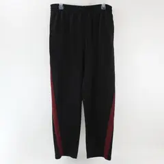 Tek Gear Men's DryTek Athletic Pants Black Burgundy Stripes Straight Leg L