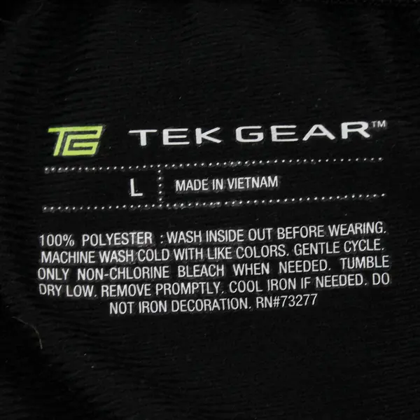 Tek Gear Men's DryTek Athletic Pants Black Burgundy Stripes Straight Leg L