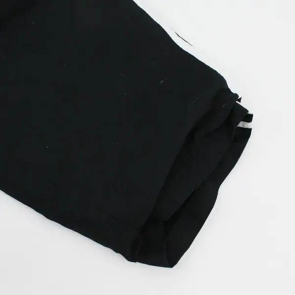 Tek Gear Men's Black Track Pants White Side Stripes Drawstring Size L