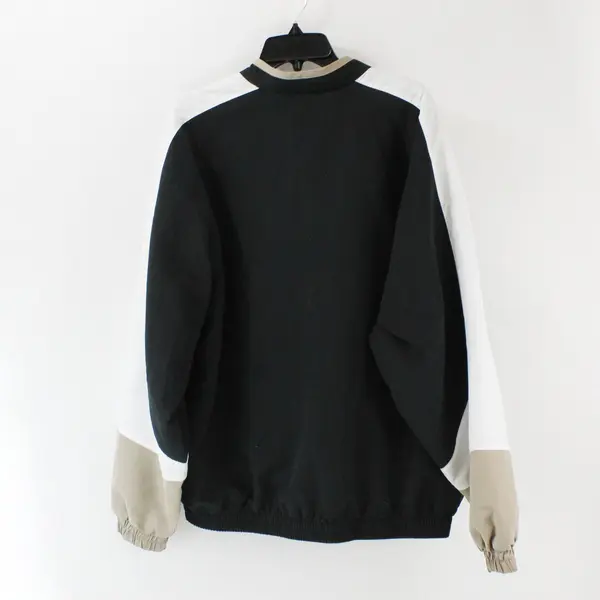 Irvine Park Men's Black White and Beige Zip Up Lined Wind Breaker Size L
