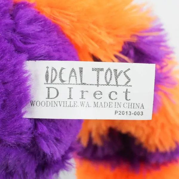 Ideal Toys Direct Plush Lemur Purple Orange Stuffed Toy MPN P2013-003