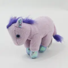 Manley Light Pink Lavender Horse Plush Magnetic Feet 6 Inch Toy