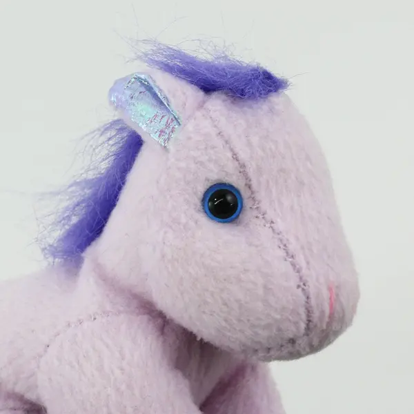 Manley Light Pink Lavender Horse Plush Magnetic Feet 6 Inch Toy