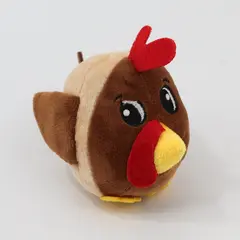 Outward Hound Raise the Woof Crinkly Round Chicken Dog Toy