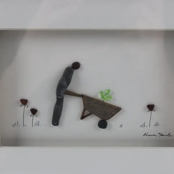 DEMDACO Sharon Nowlan Framed Garden Theme Minimalist Art 