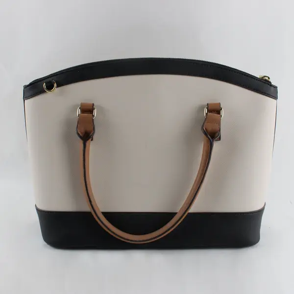 Anne Klein Faux Leather Crossbody Shoulder Bag Black White Brown FLAWED