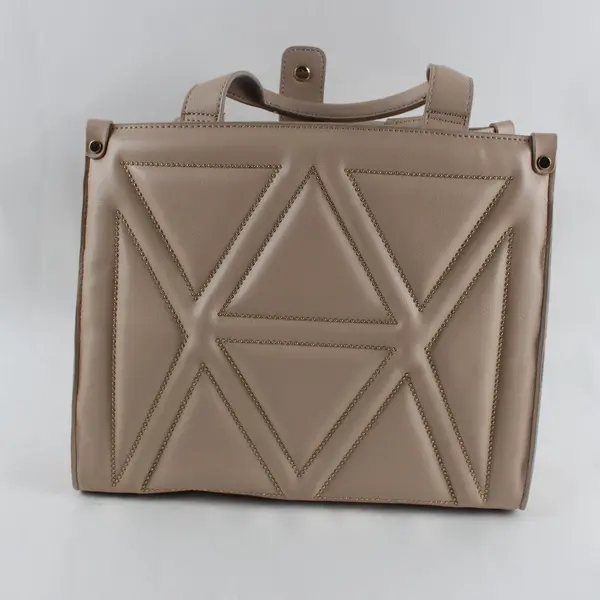 I.N.C. Beige Studded Faux Leather Women's Handbag Purse