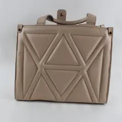 I.N.C. Beige Studded Faux Leather Women's Handbag Purse