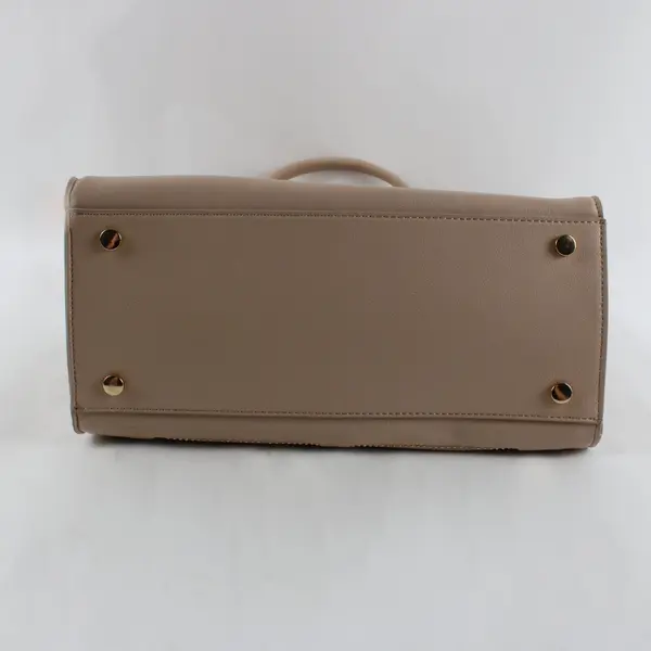 I.N.C. Beige Studded Faux Leather Women's Handbag Purse