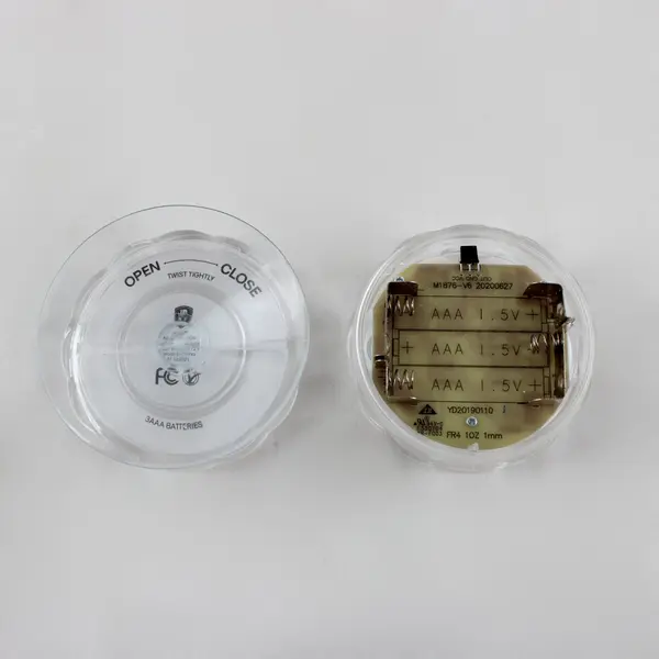Set of 2 Clear Plastic Submersible LED Lights Suction Cup Aquarium Decor