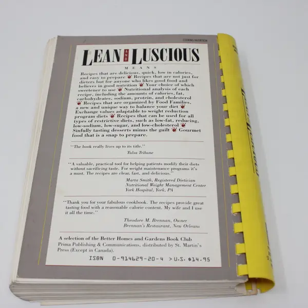 Lean & Luscious Cookbook: 400+ Easy Recipes Bobbie Hinman Millie Snyder