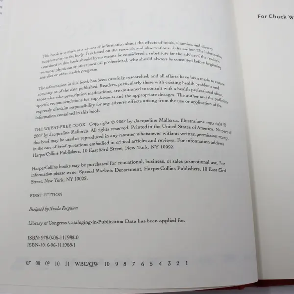 The Wheat-Free Cook Gluten-Free Recipes Jacqueline Mallorca 2007 Cookbook