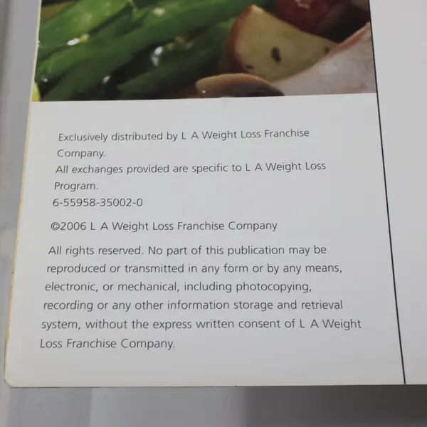 LA Lite Cookbook LA Weight Loss Centers Diet Simple Delicious Recipes