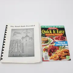 Lot 2 Preowned Books Taste of Home Quick & Easy Dinners; Thy Hand Hath Provided