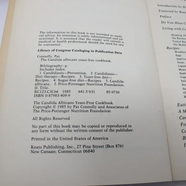 Candida Recipes Pat Connolly PB Price-Pottenger Nutrition Foundation