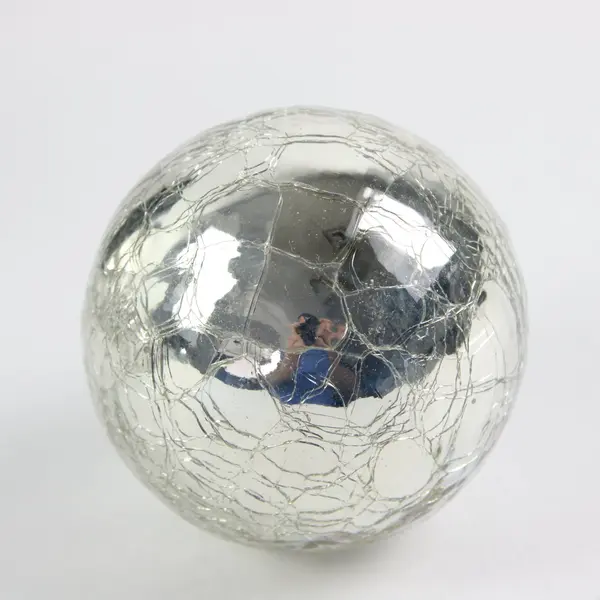DOFT Decorative Ornament Set 6 Silver Ornaments Boxed