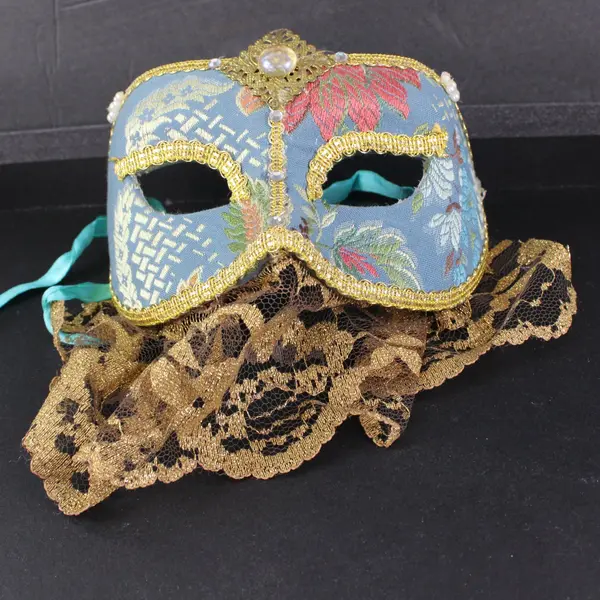 Ca' Macana Venetian Masquerade Mask & Tiara Set Costume