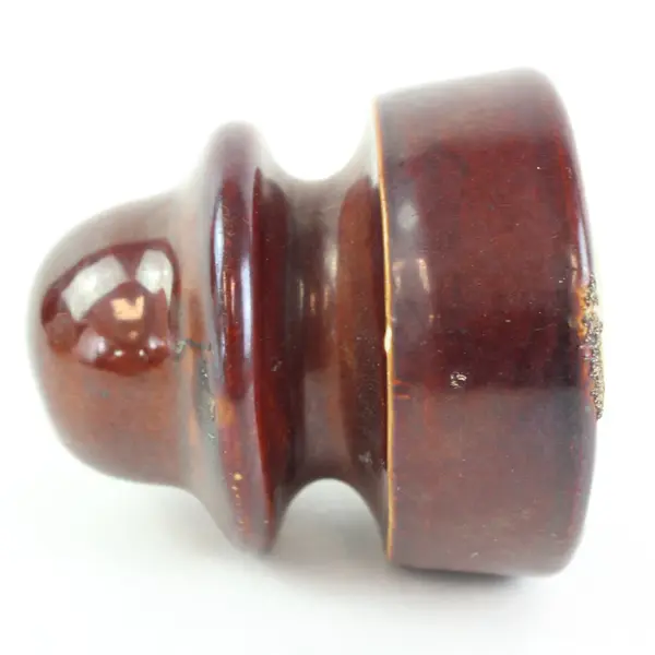Brown Ceramic Porcelain Electrical Insulator Utility Pole Industrial Decor