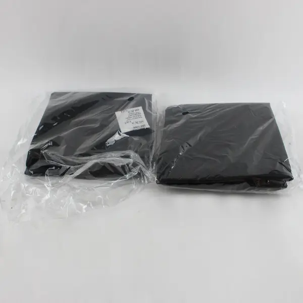 Lot of 2 Black Nylon Zipper Pouches with Buckle Clips