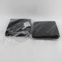 Lot of 2 Black Nylon Zipper Pouches with Buckle Clips