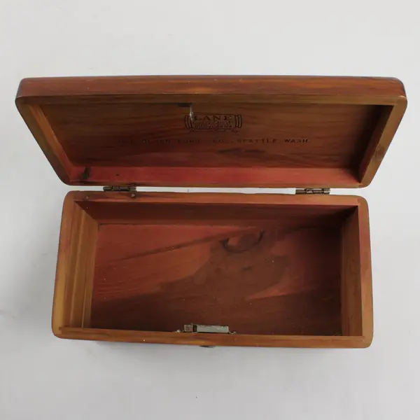 Lane Vintage Miniature Cedar Chest Jewelry Box Wood Hinged Lid