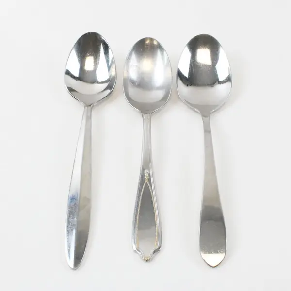 Lot of 3 Spoons 7.5in & 7in Used Kitchen Dining Flatware