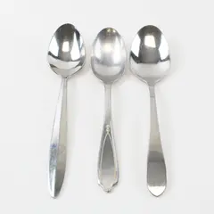 Lot of 3 Spoons 7.5in & 7in Used Kitchen Dining Flatware
