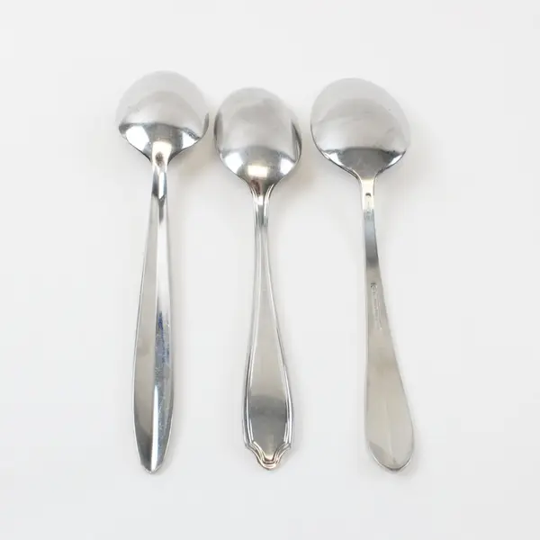 Lot of 3 Spoons 7.5in & 7in Used Kitchen Dining Flatware