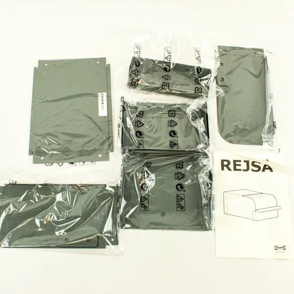 IKEA REJSA 804.577.88 Metal Storage Box Gray Green 7 x 9 3/4 x 5 in