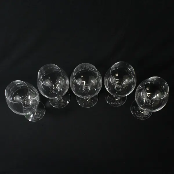 Lot of 5 Haworth Inc Red Wine Glasses McMinnville Wine+Food Classic