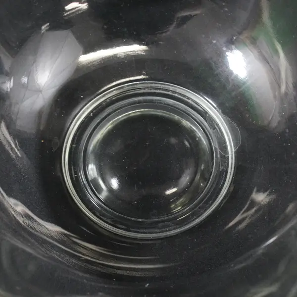 Vintage Clear Glass Square Scalloped Rim Chip Bowl 10 in