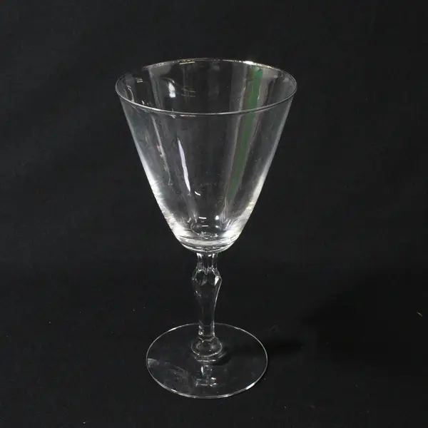 Lot of 9 Fostoria Engagement Clear Glass Water Goblets 7" 
