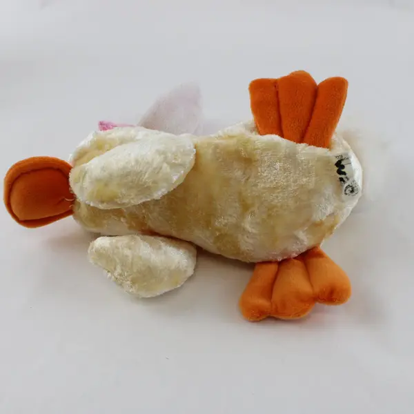 Plush Duck Platypus Yellow Stuffed Animal Wearing Pink Bunny Ears Headband