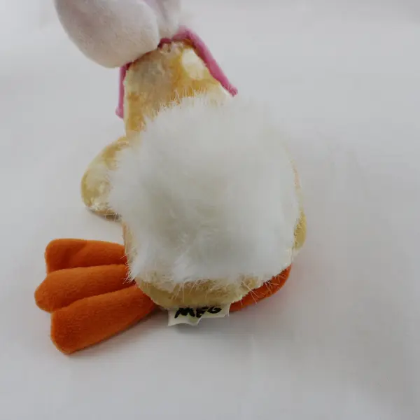 Plush Duck Platypus Yellow Stuffed Animal Wearing Pink Bunny Ears Headband